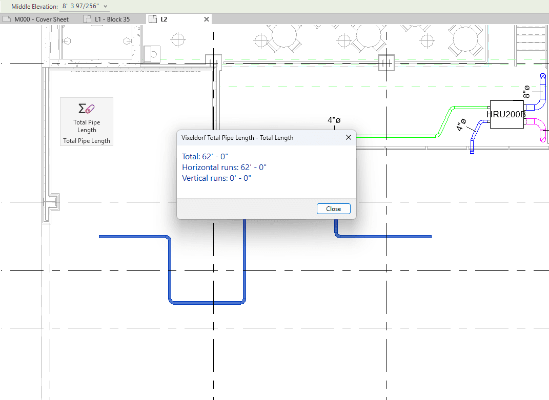 Total Pipe Length Screenshot 2